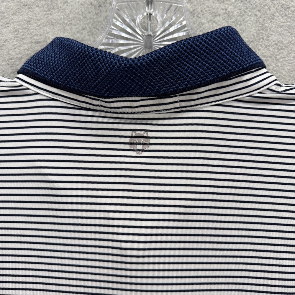 Greyson Polo Shirt Mens‎ XL Blue White Striped Trump National Charlotte Golf - Picture 5 of 9